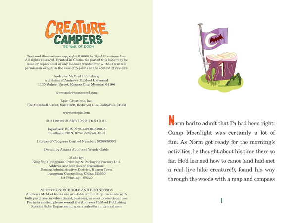 The Wall of Doom:  Creature Campers (Paperback)