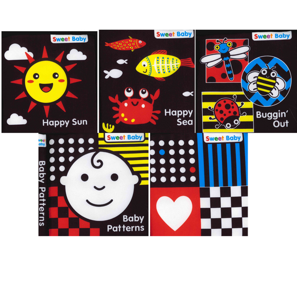 25 Book Bundle- Sweet Baby High Contrast Cloth Books