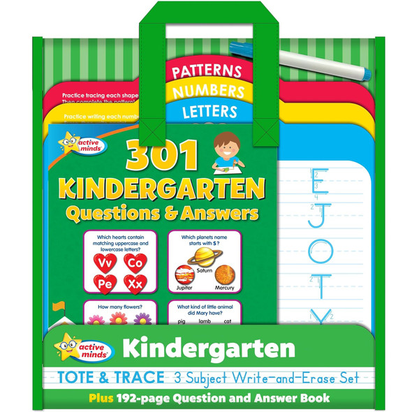 Kindergarten: Tote & Trace 3 Subject Write and Erase Set