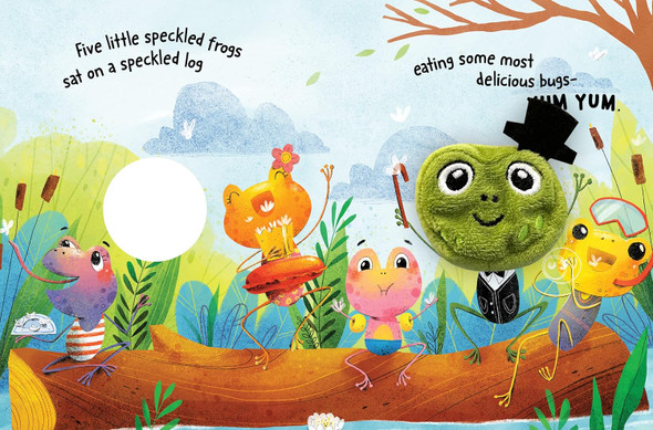 Five Little Speckled Frogs: Finger Puppet (Board Book)