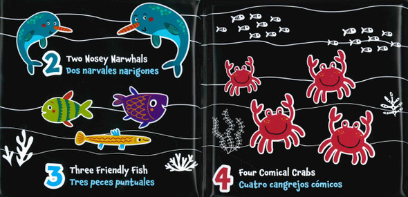 CASE OF 60- 1,2,3 Splashing in the Sea (Spanish/English) (Bath Book)