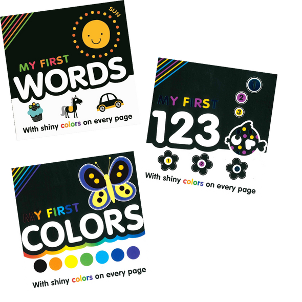 High Contrast: Colors, Words, and 123 Set of 3 (Board Book)