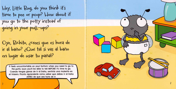 Time to Go Potty, Little Bug! (Spanish/English) (Paperback)