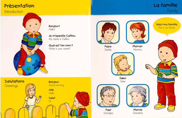 My First French Word Book: Caillou® (Padded Board Book)-Clearance Book/Non-Returnable