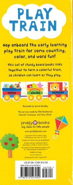 Play Train!  Numbers, Words, Colors (Chunky Board Book) 4 x 3.25 x .50 inches