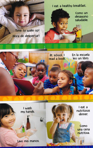 Morning, Noon, and Night! Daily Routines (Spanish/English) (Board Book)
