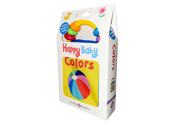 Colors: Happy Baby (Cloth Book & Rattle)