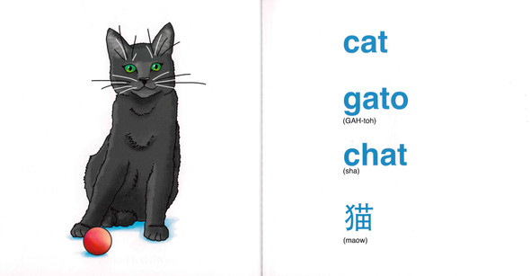 My Animals: A Book in FOUR Languages (English/Spanish/French/Mandarin) (Hardcover)-Clearance Book/Non-Returnable