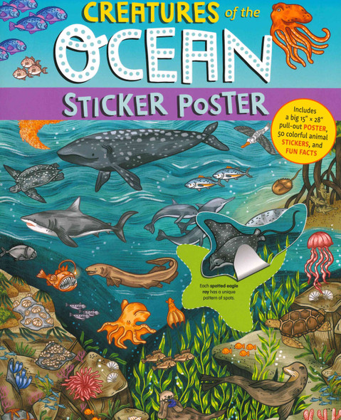 Creatures of the Ocean: Sticker Poster (Paperback)
