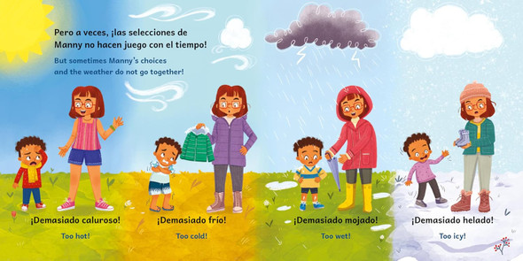 Manny y el tiempo hacen juego / Manny Matches the Weather (Spanish/English) (Board Book)