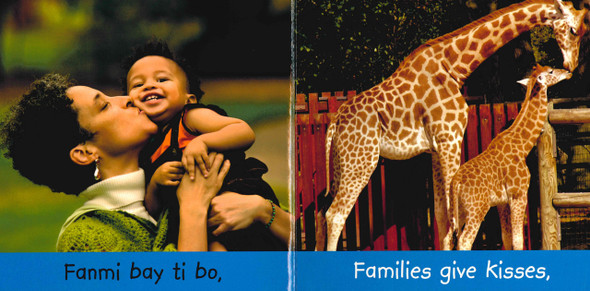 Families (Haitian Creole/English) (Board Book)-Clearance Book/Non-Returnable