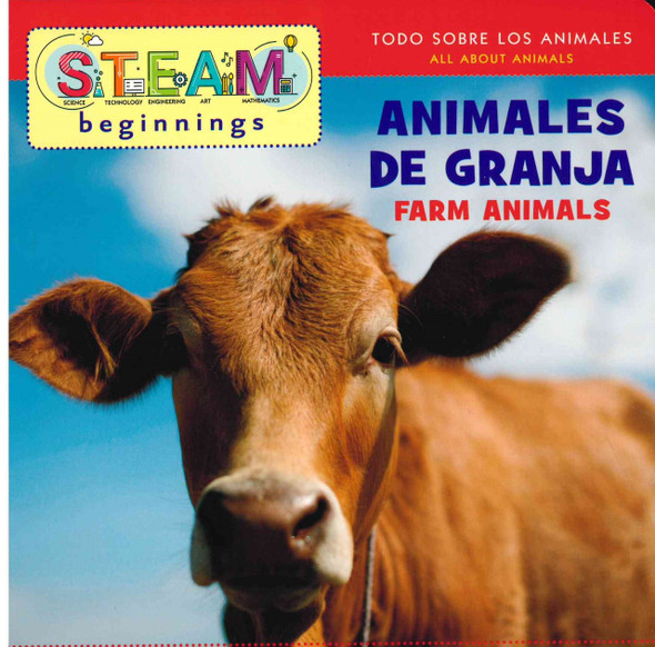 Farm Animals (Spanish/English) STEAM Beginnings (Board Book)-Clearance Book/Non-Returnable