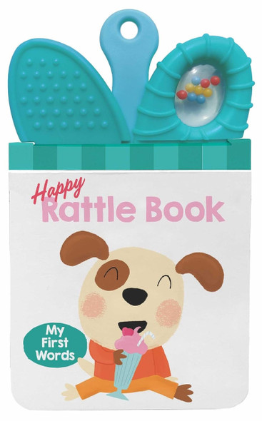 My First Words: Happy Rattle Book (Board Book)-Clearance Book/Non-Returnable