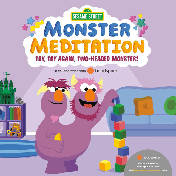 Monster Meditation: Try, Try Again, Two-Headed Monster! (Board Book)