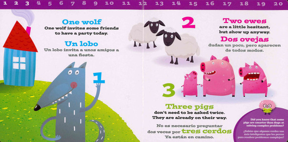 Learning How to Count with Animals: 1 of Me, 2 of Ewes, and 3 Pigs!(Spanish/English)(Board Book)*