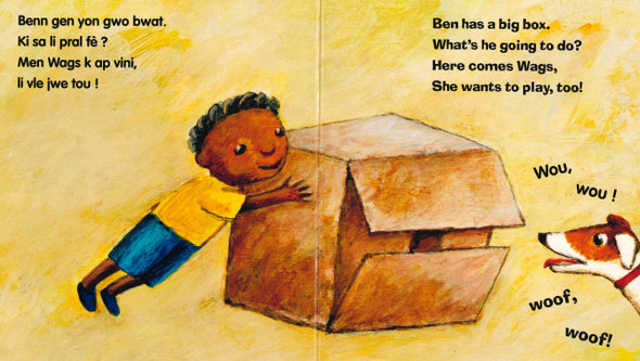 Big Box for Ben (Haitian Creole/English) (Board Book)