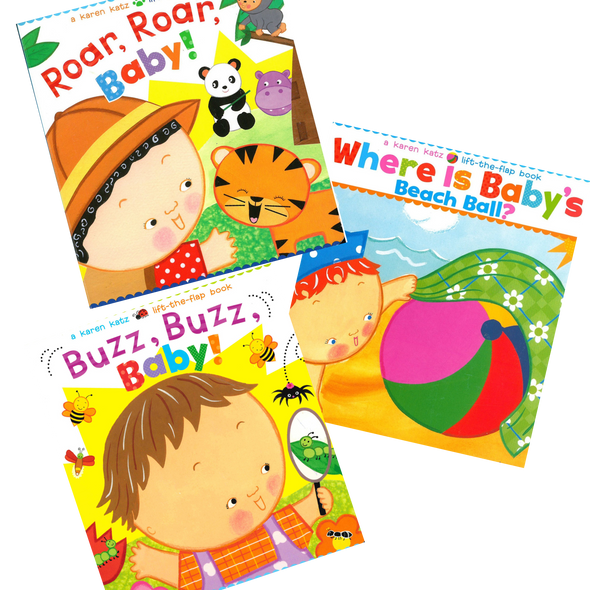 Karen Katz Lift-a-Flap Set of of 3 (Board Book)