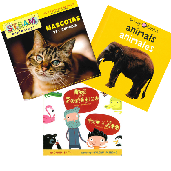 Animals and Counting! Set of 3 (Spanish/English) (Board Book)