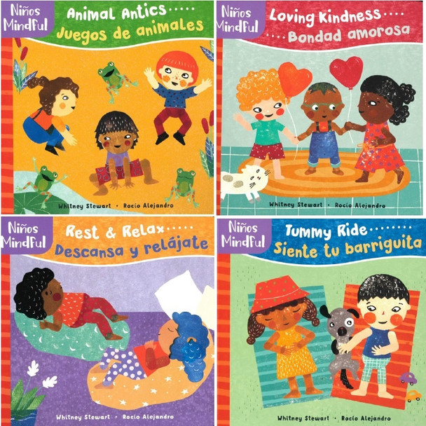 Mindful Tots Set of 4 (Spanish/English) (Board Book)