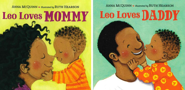 Leo Loves Mommy and Daddy Set of 2 (Board Book)