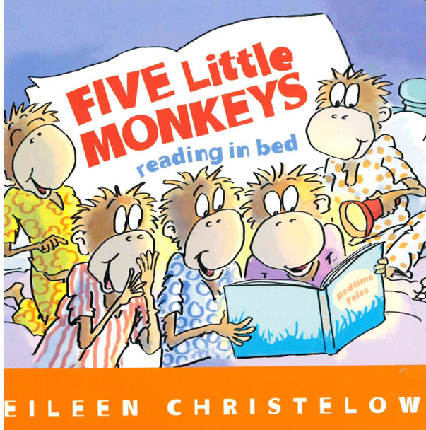 Five Little Monkeys Reading in Bed (Board Book)