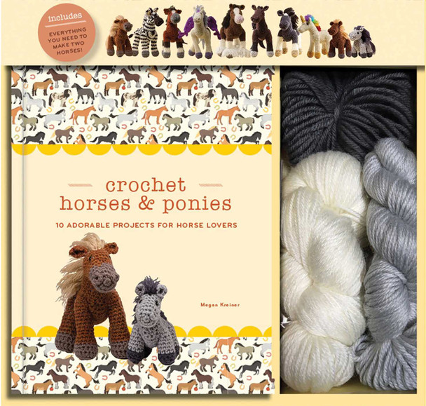 Crochet Horses & Ponies: Makes Two Horses (Crochet Kit)