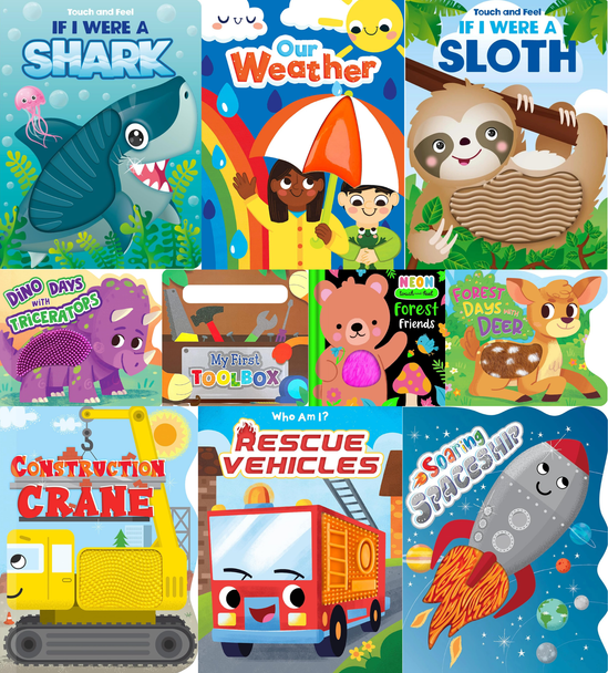 50 Book Bundle- Sensory Touch and Feel (Board Book)*