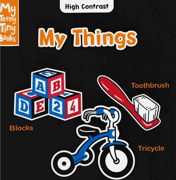 CASE OF 120 - My Things: High Contrast (Chunky Board Book) SIZE is 3.7 x 3.7 inches*