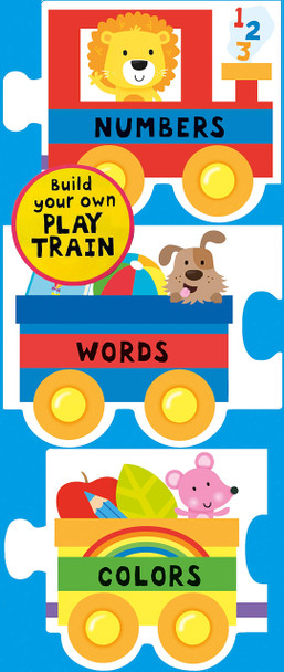 Play Train!  Numbers, Words, Colors (Chunky Board Book) 4 x 3.25 x .50 inches