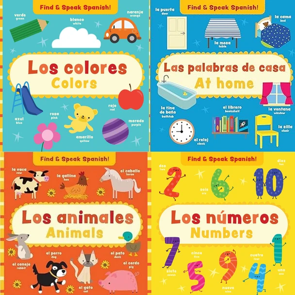 Essential Learning Set of 4 (Spanish/English) (Board Book)