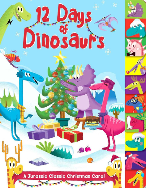 12 Days of Dinosaurs: A Jurassic Classic Christmas Carol (Board Book)-Clearance Book/Non-Returnable