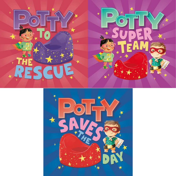 Even Superheroes Potty! Set of 3 (Board Book)