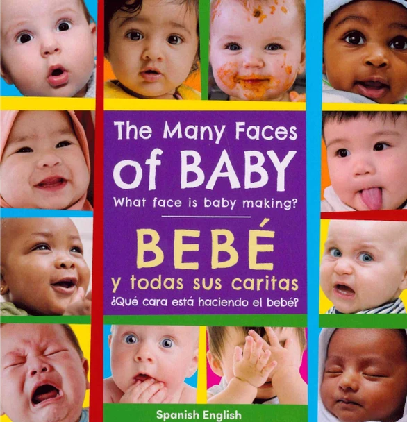 The Many Faces of Baby (Spanish/English) (Board Book)-Clearance Book/Non-Returnable