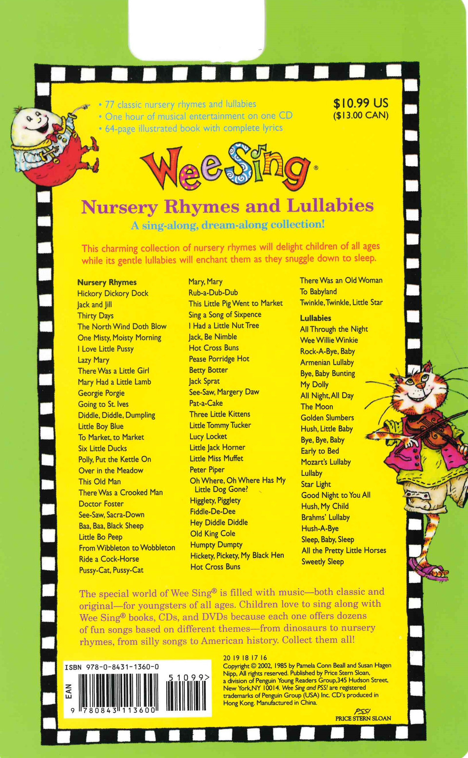 Nursery Rhymes and Lullabies: Wee Sing (Paperback w/ CD) - Books By The
