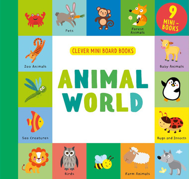 Animal World: 9 Mini-Books Box Set (Board Book) - Books By The Bushel
