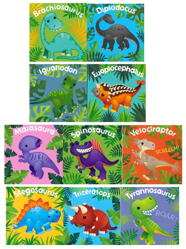 My Little Dinosaur Library Set of 10 (Chunky Board Books) SIZE is