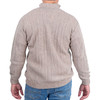 Men's Signature Quarter-Zip Ribbed Alpaca Wool Sweater, Back.