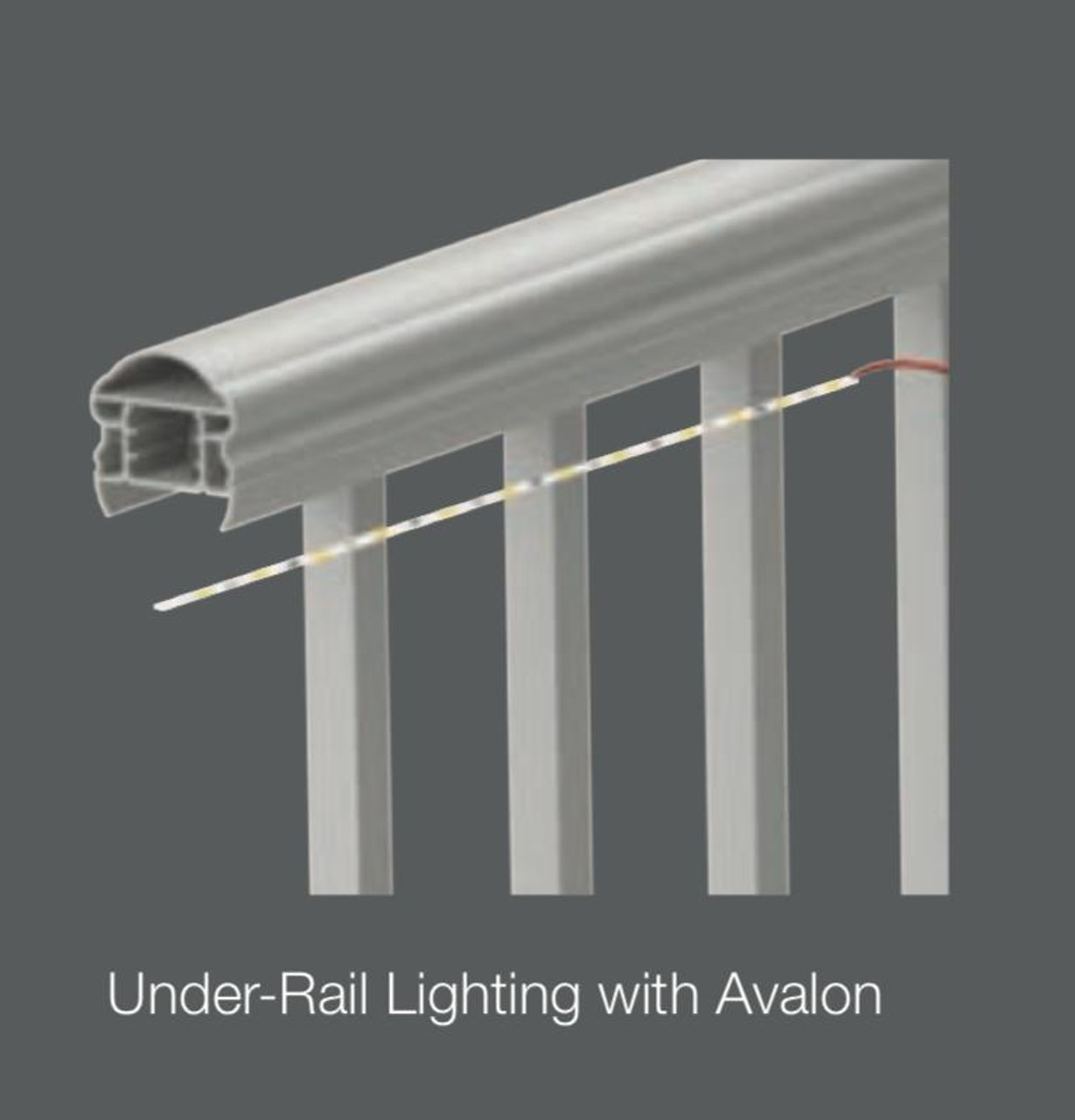 Low Voltage LED Under Rail Strip Light w/o Channel