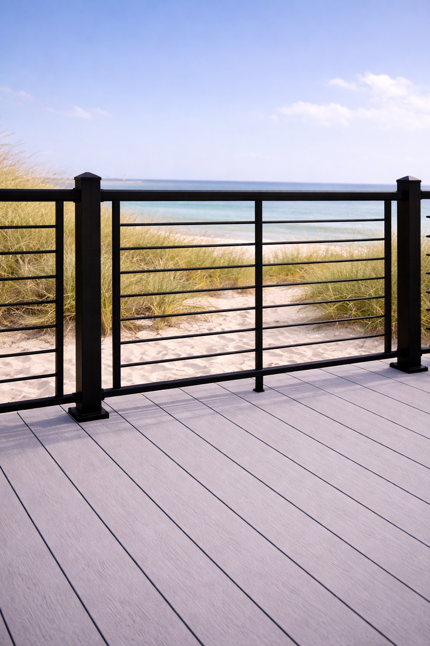 Calvor Aluminum Horizontal Rod Rail - Deck Expressions