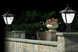 Classy Caps Black Aluminum Elegante Solar Lamp by Classy Caps