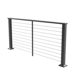 ALX Contemporary Cable Continuous Top Rail Brackets