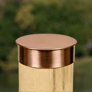 Round copper post caps by Nortek