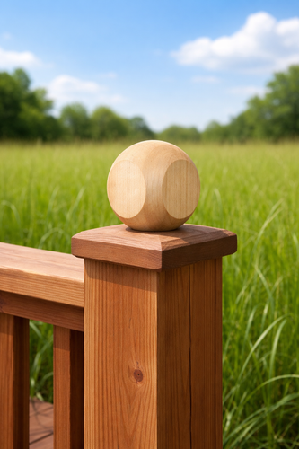 Cedar Cobblestone Finial