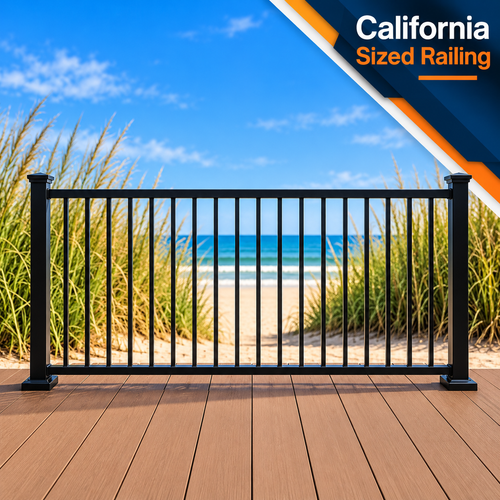 Excalibur Powder Coated California Sized Steel Railing