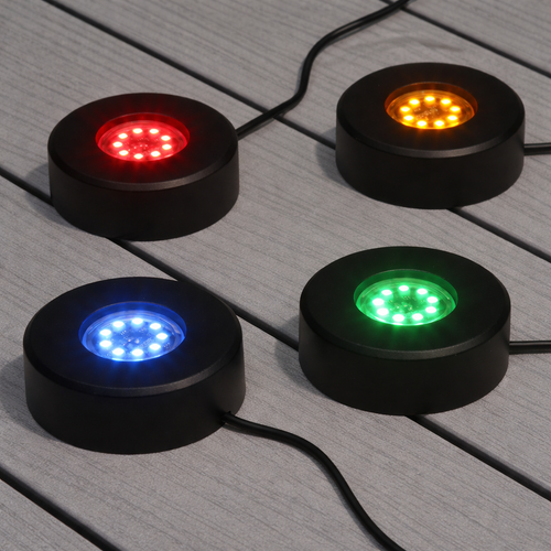 Colored Puck LED Landscape Lights