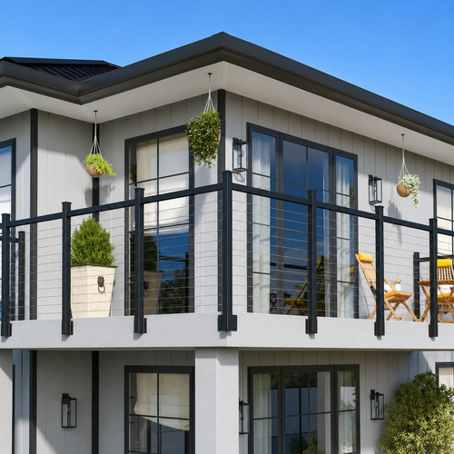 Fascia Post For Avalon Cable Railing 