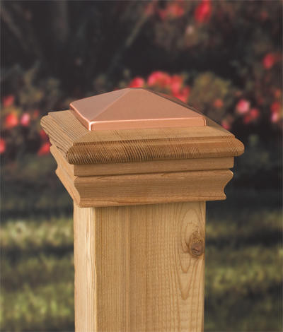 Deckorators Newport Copper High Top Post Caps