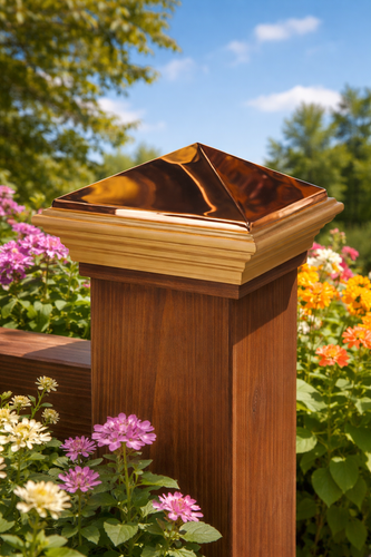 Large Copper Post Caps