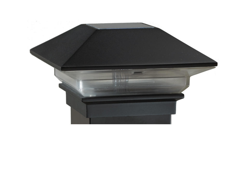 Deckorators white solar led plastic deck sales post cap