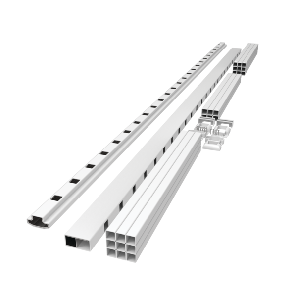 White 10'x36"-level Endurance Vinyl Railing ~ Square Balusters